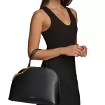 Malverne Double Top Handle Leather Satchel