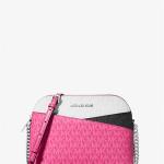 Jet Set Travel Medium Signature Logo Color Block Dome Crossbody Bag