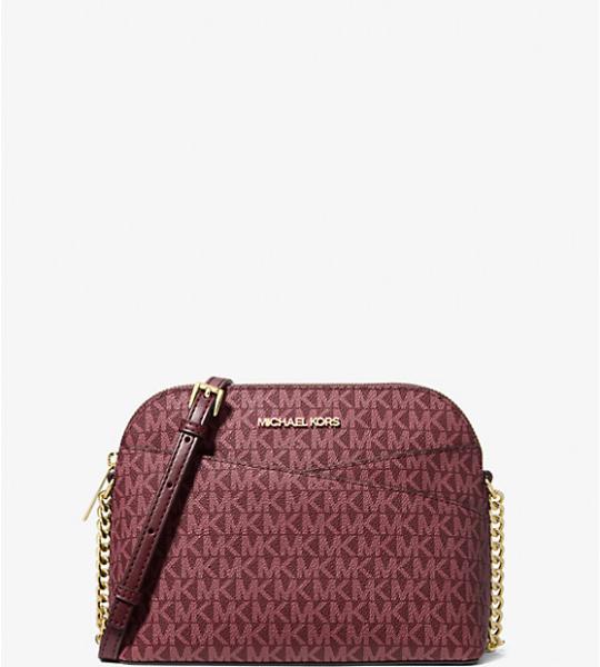 Jet Set Travel Medium Signature Logo Dome Crossbody Bag