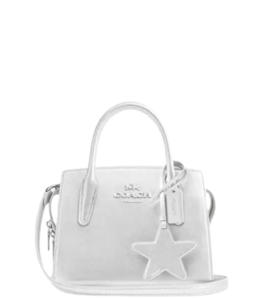 Andrea Carryall Handbag Crossbody Silver/Lt Silver Pearlized leather