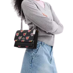 KLARE CROSSBODY BAG WITH HEART BOLT PRINT