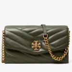 Tory Burch Small Kira Chevron Convertible Shoulder Bag Green