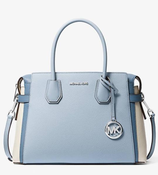 Michael Kors Blue Mercer Medium Satchel - Darveys