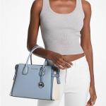 Michael Kors Blue Mercer Medium Satchel - Darveys