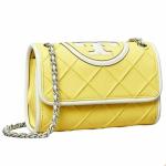 Tory Burch Small Fleming Soft Patent Border Convertible Shoulder Bag